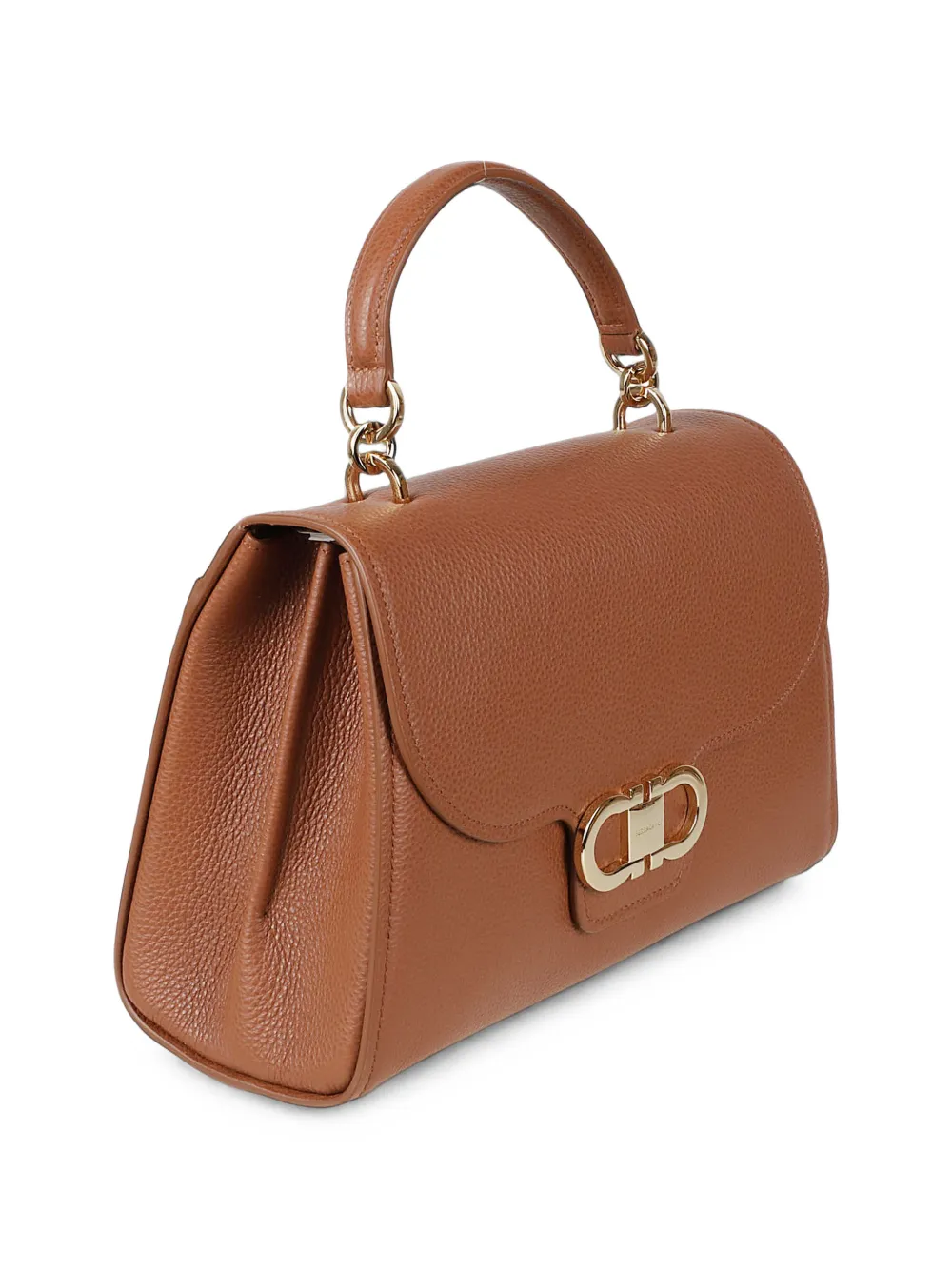 Ferragamo Double Gancini shopper met handvat Bruin