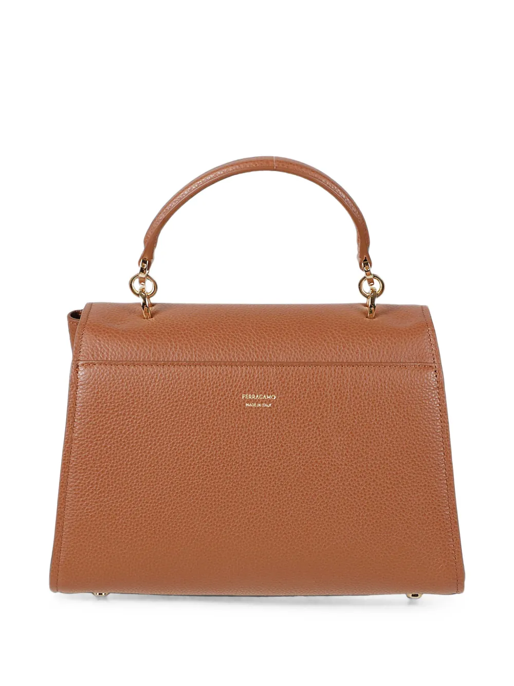 Ferragamo Double Gancini shopper met handvat Bruin