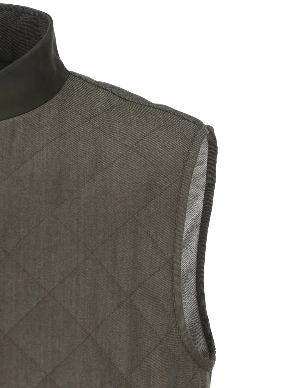 Zegna Bodywarmer met hoge hals Grijs