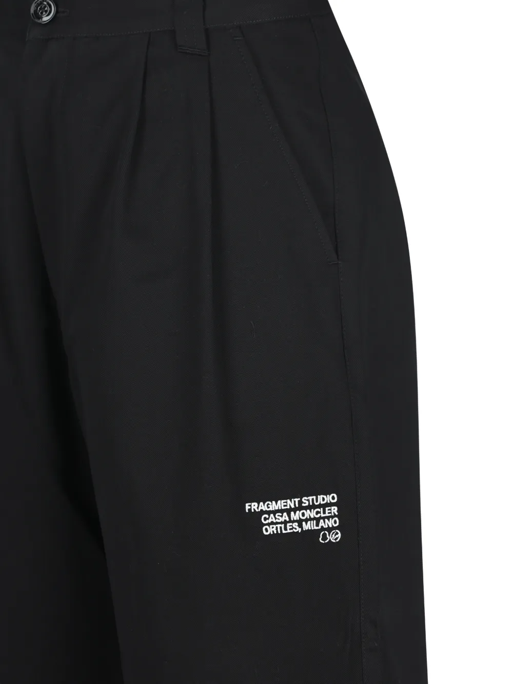 Moncler x Fragment cotton trousers Zwart