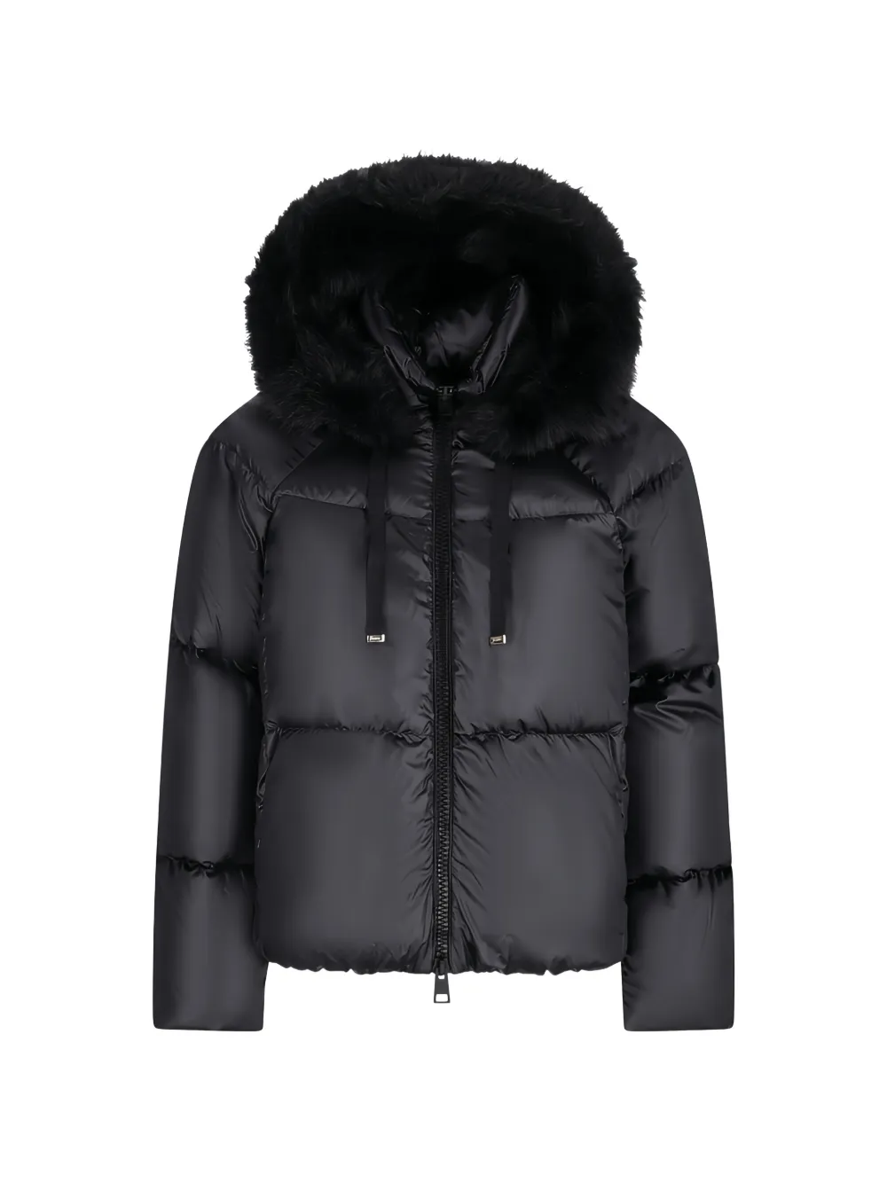 Herno faux-fur trim puffer - Nero