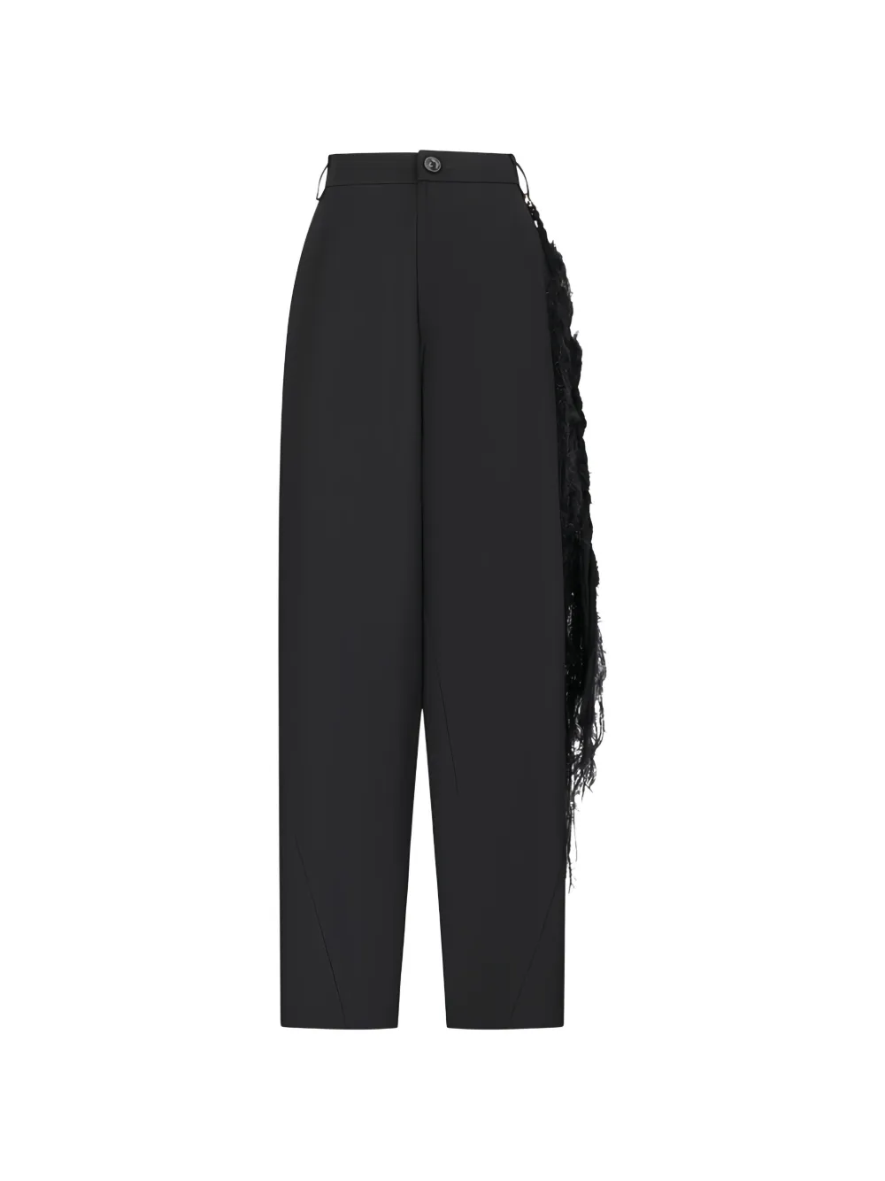 DARKPARK Phebe - wide-leg wool pants with hand woven wool chain