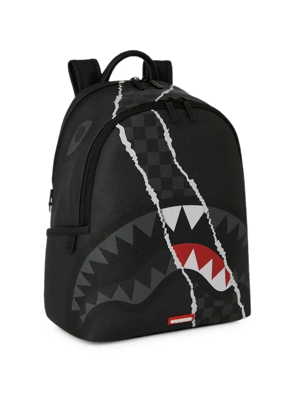 Sprayground Shark Slash Savage geruite rugzak Zwart