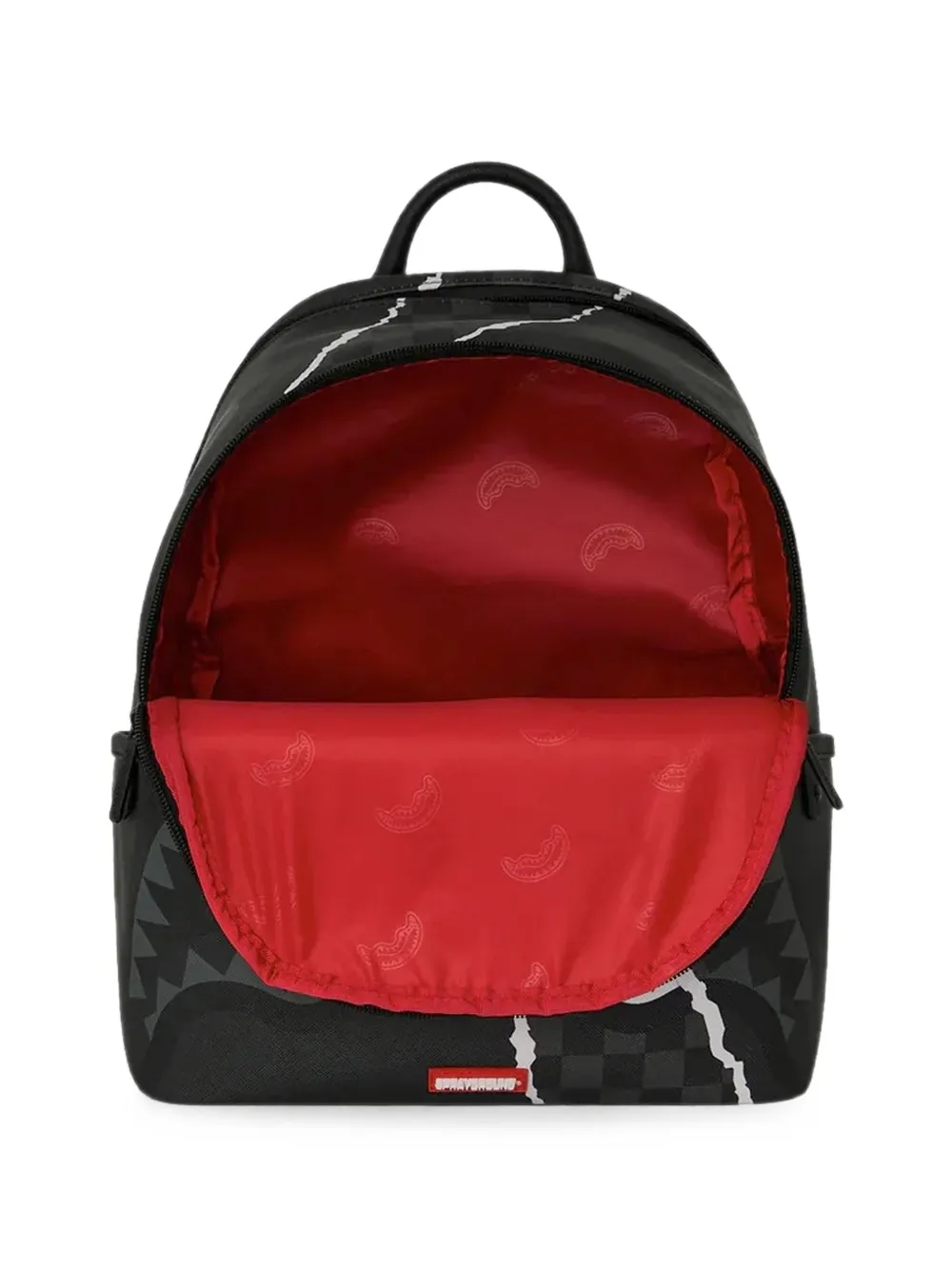 Sprayground Shark Slash Savage geruite rugzak Zwart