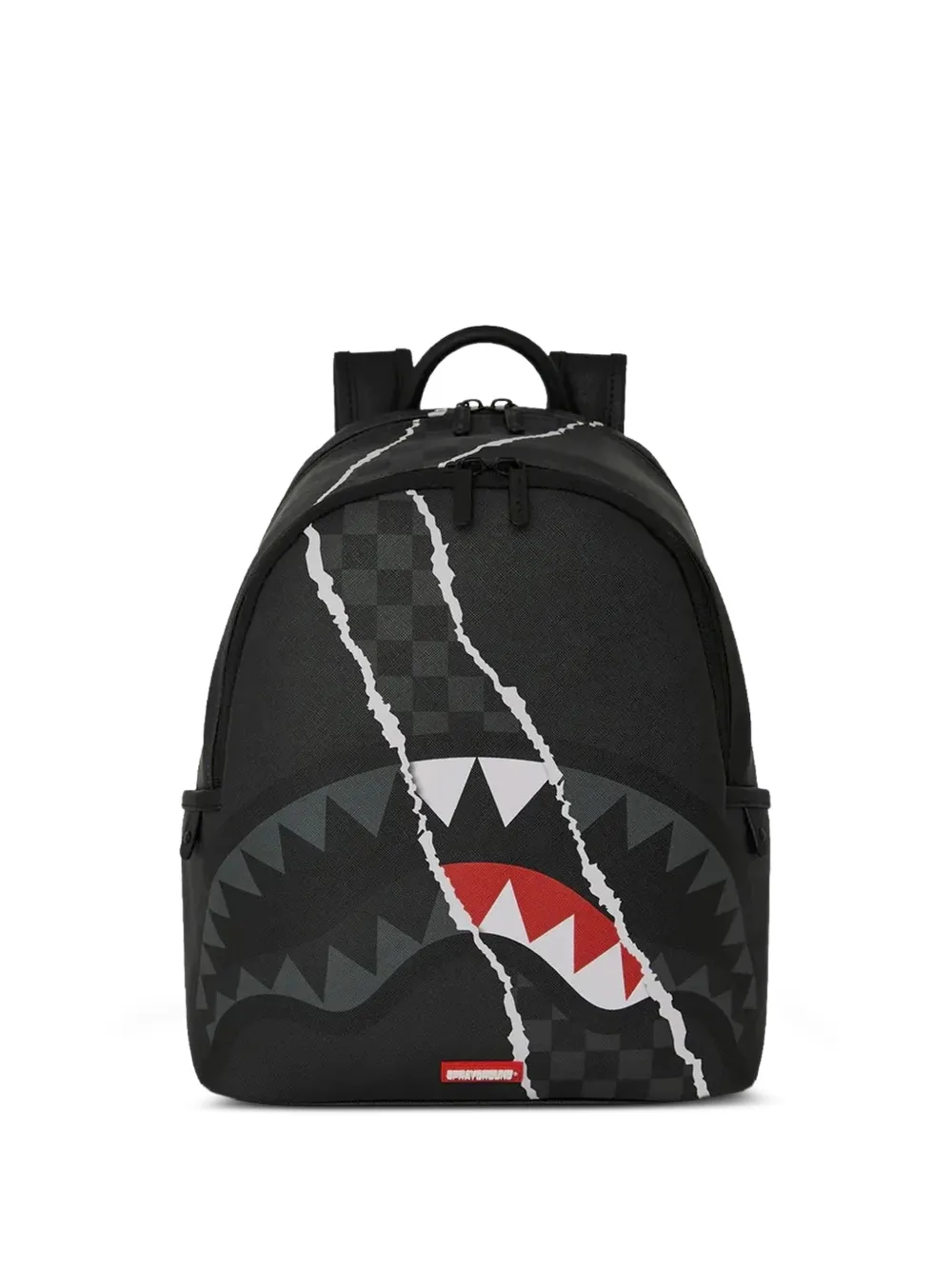 Sprayground Shark Slash Savage check backpack - Nero