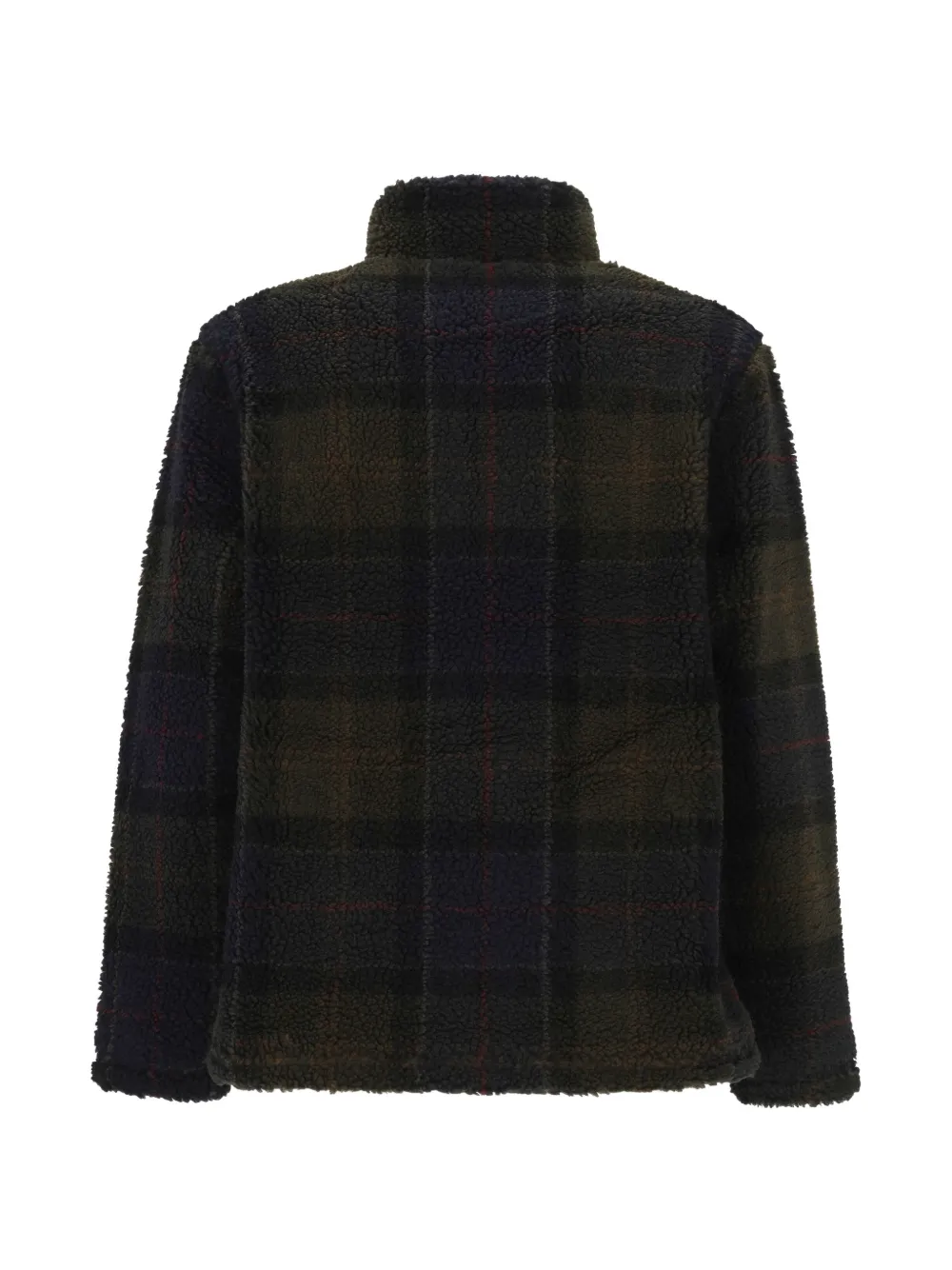 Barbour Fleece jack met tartan-ruit Groen