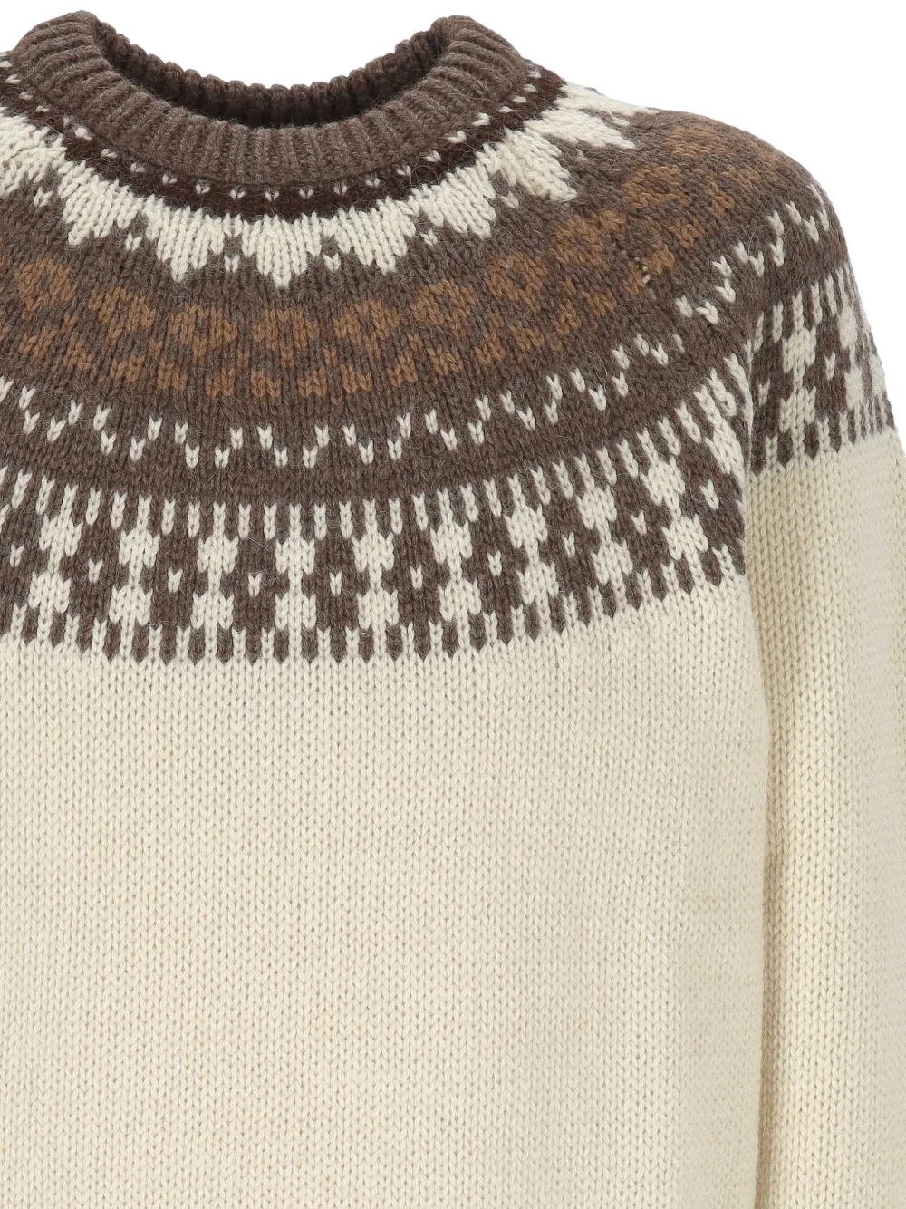 Altea Fair Isle-gebreide trui Beige