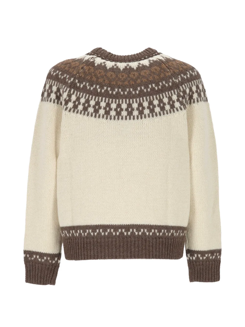 Altea Fair Isle-gebreide trui Beige
