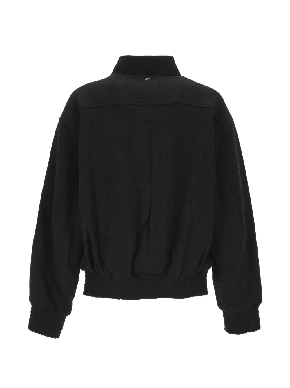 Jacquemus funnel-neck elasticated-trim jacket Zwart