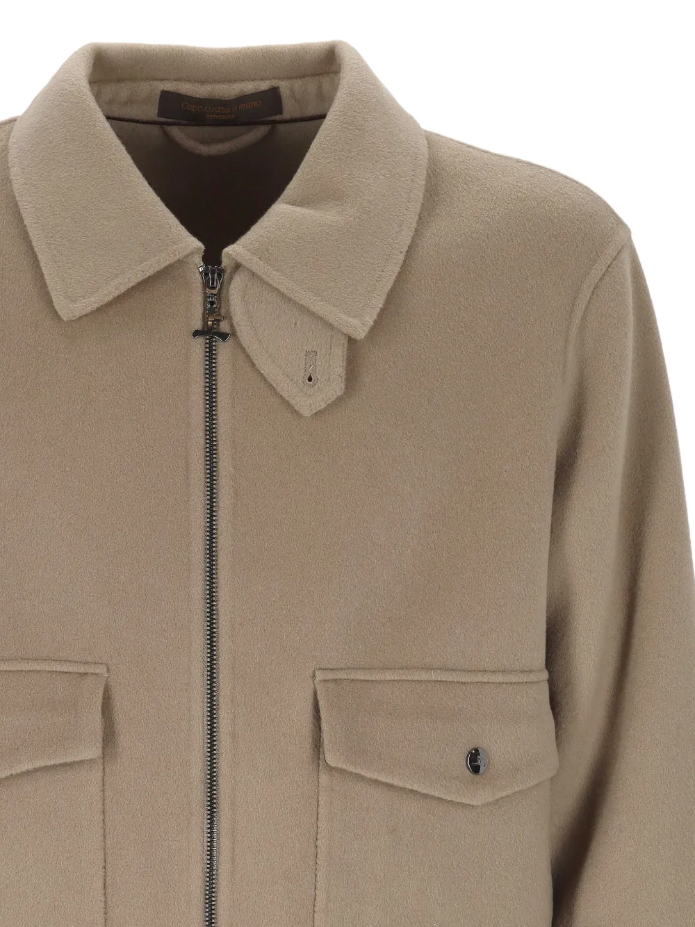 ON THE BUND Bomberjack met rits Beige