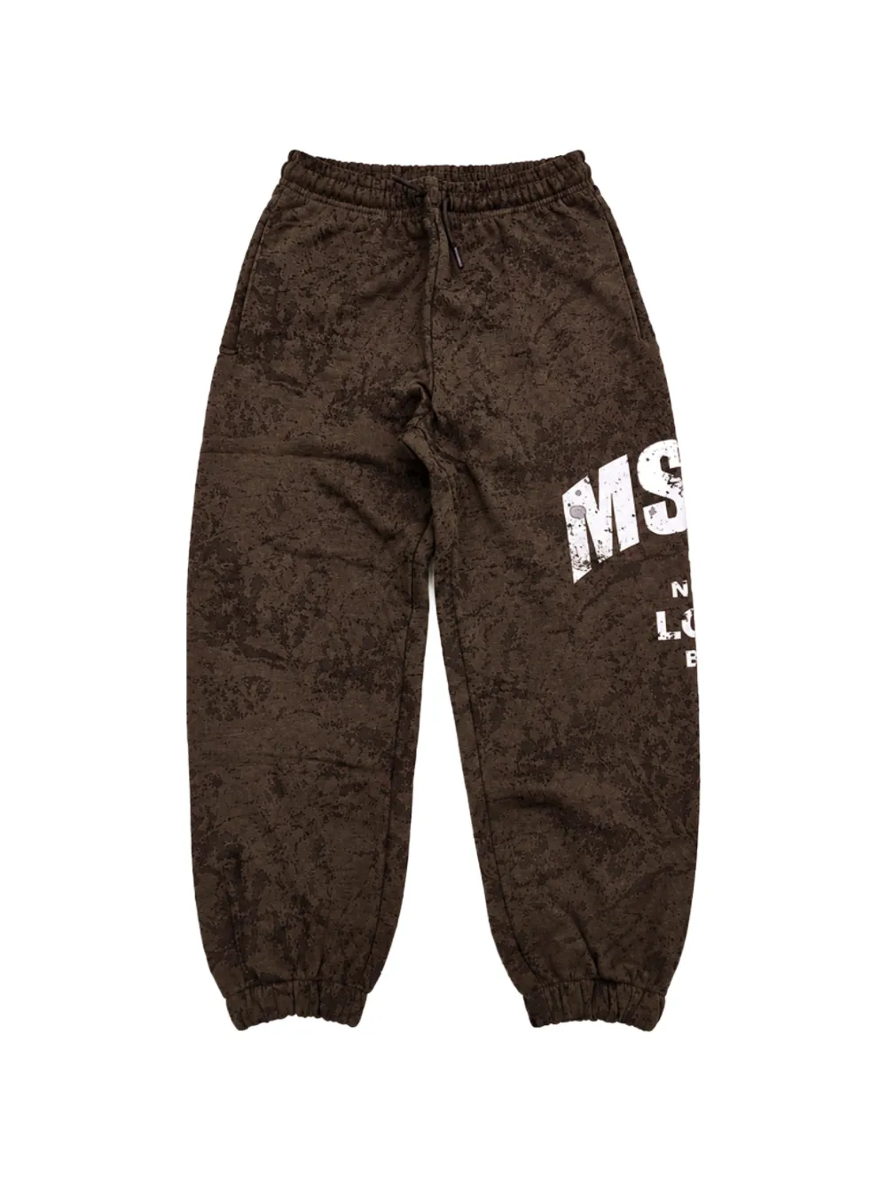 MSGM Kids Trainingsbroek met logoprint Bruin