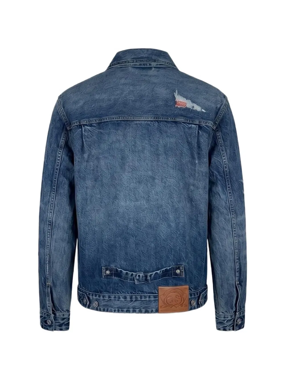 EVISU Boro Seagull denim jack met Seagull-patch Blauw