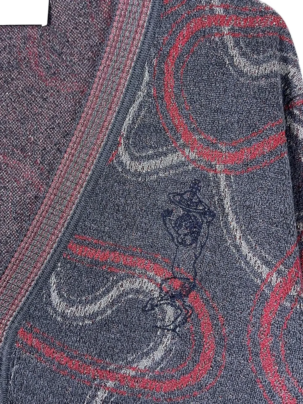 Vivienne Westwood Cutlass abstract-pattern cardigan Grijs