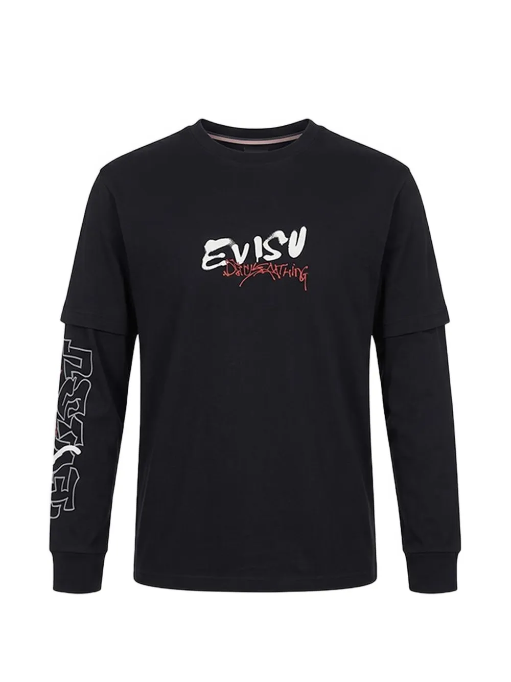 EVISU printed layered-sleeve T-shirt - Noir EVISU printed layered-sleeve T-shirt - Noir