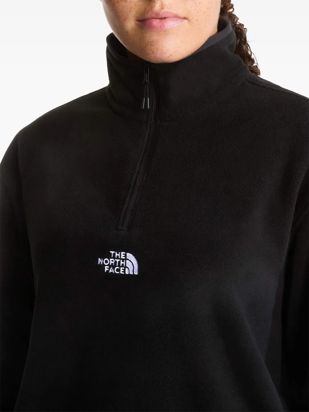 The North Face Glacier Novelty logo 1 4 zip fleece sweatshirt Zwart