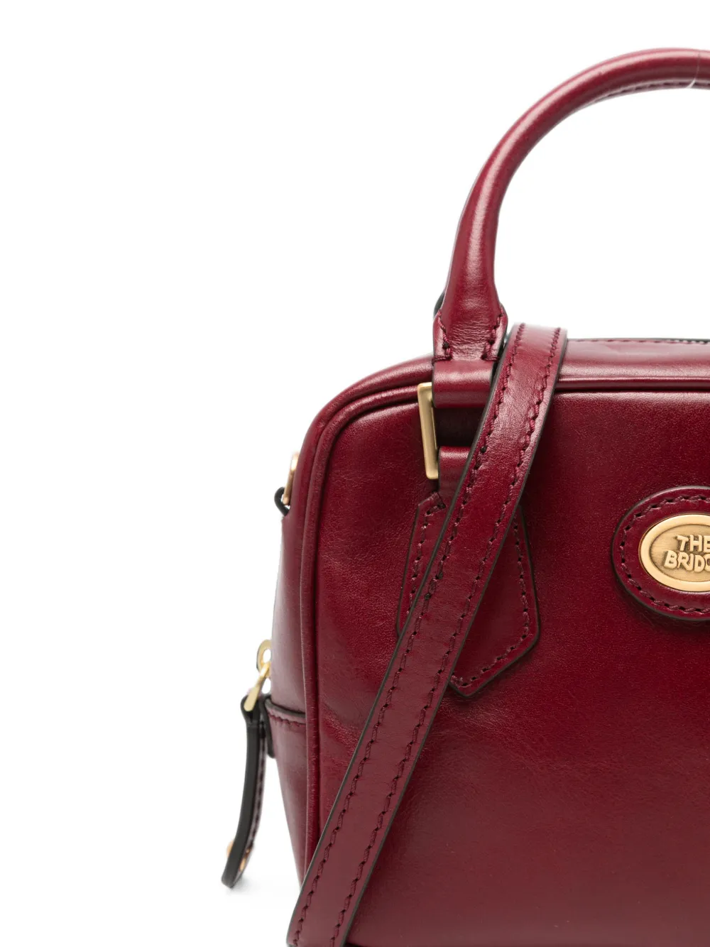 The Bridge Boston leren shopper Rood