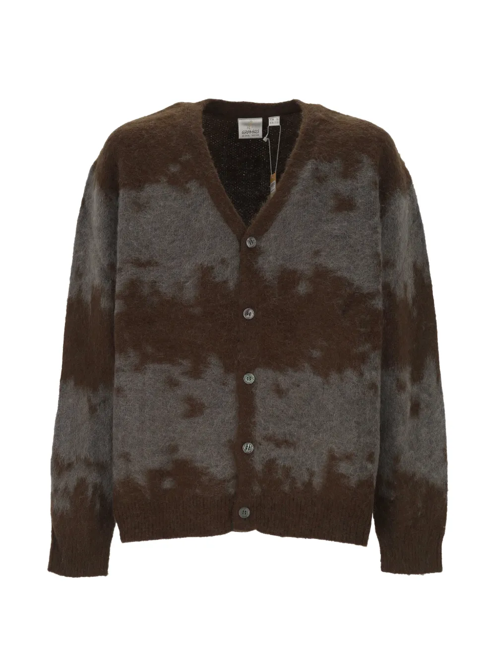 Gramicci splatter-print V-neck cardigan
