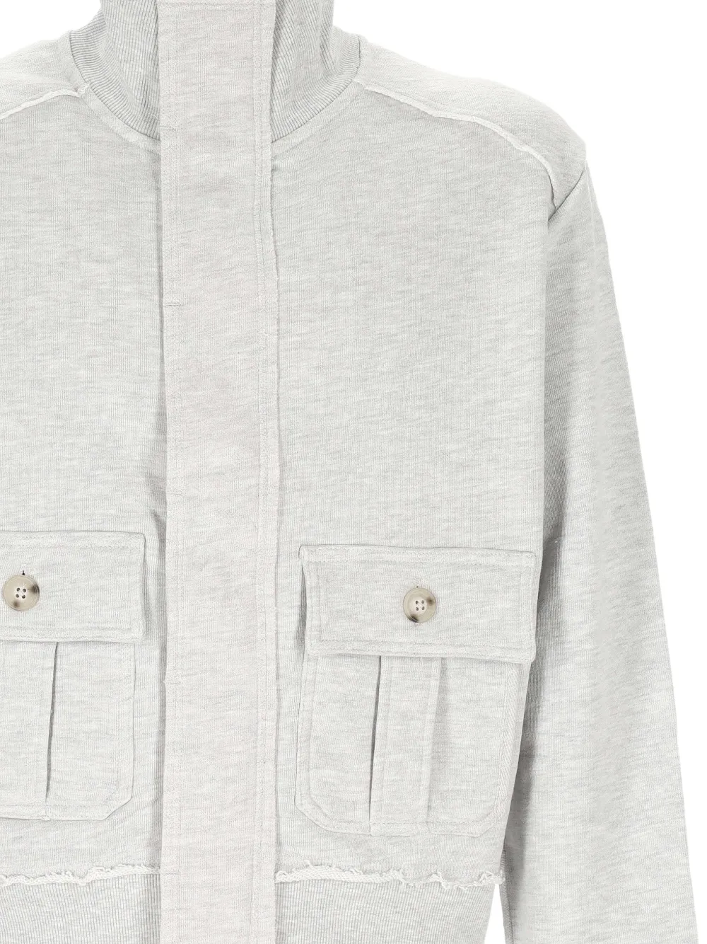 ENTIRE STUDIOS Supply sweatshirt met rits en zak met knoop Grijs
