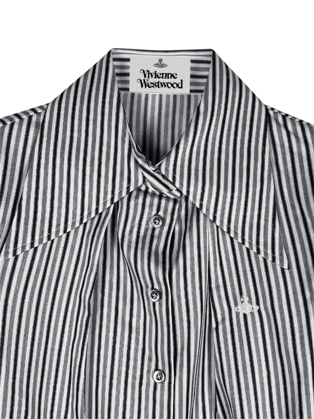Vivienne Westwood Violin blouse met streep-print Wit
