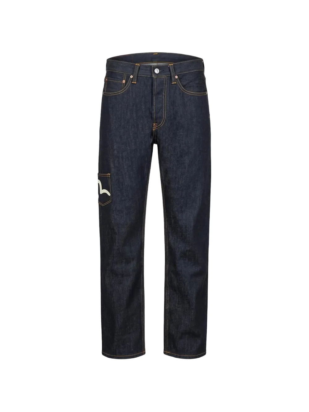 EVISU multi-pocket Seagull-print jeans