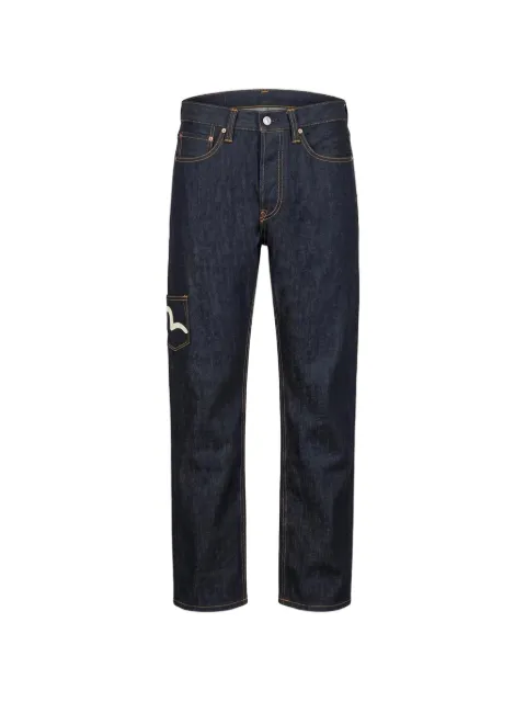 EVISU multi-pocket Seagull-print jeans