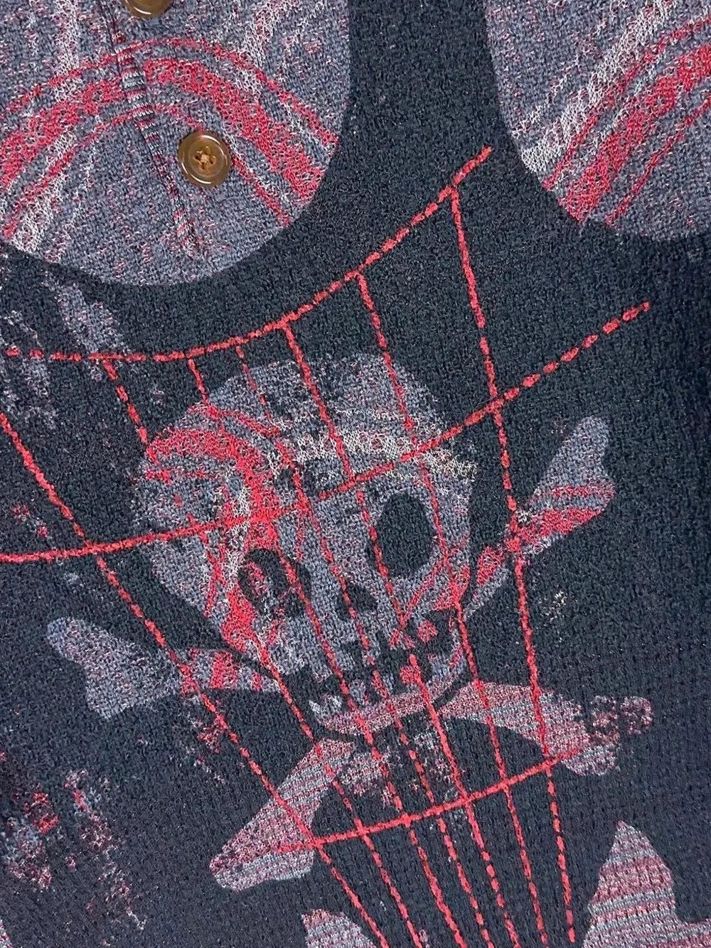 Vivienne Westwood Cutlass skull-print polo shirt Grijs