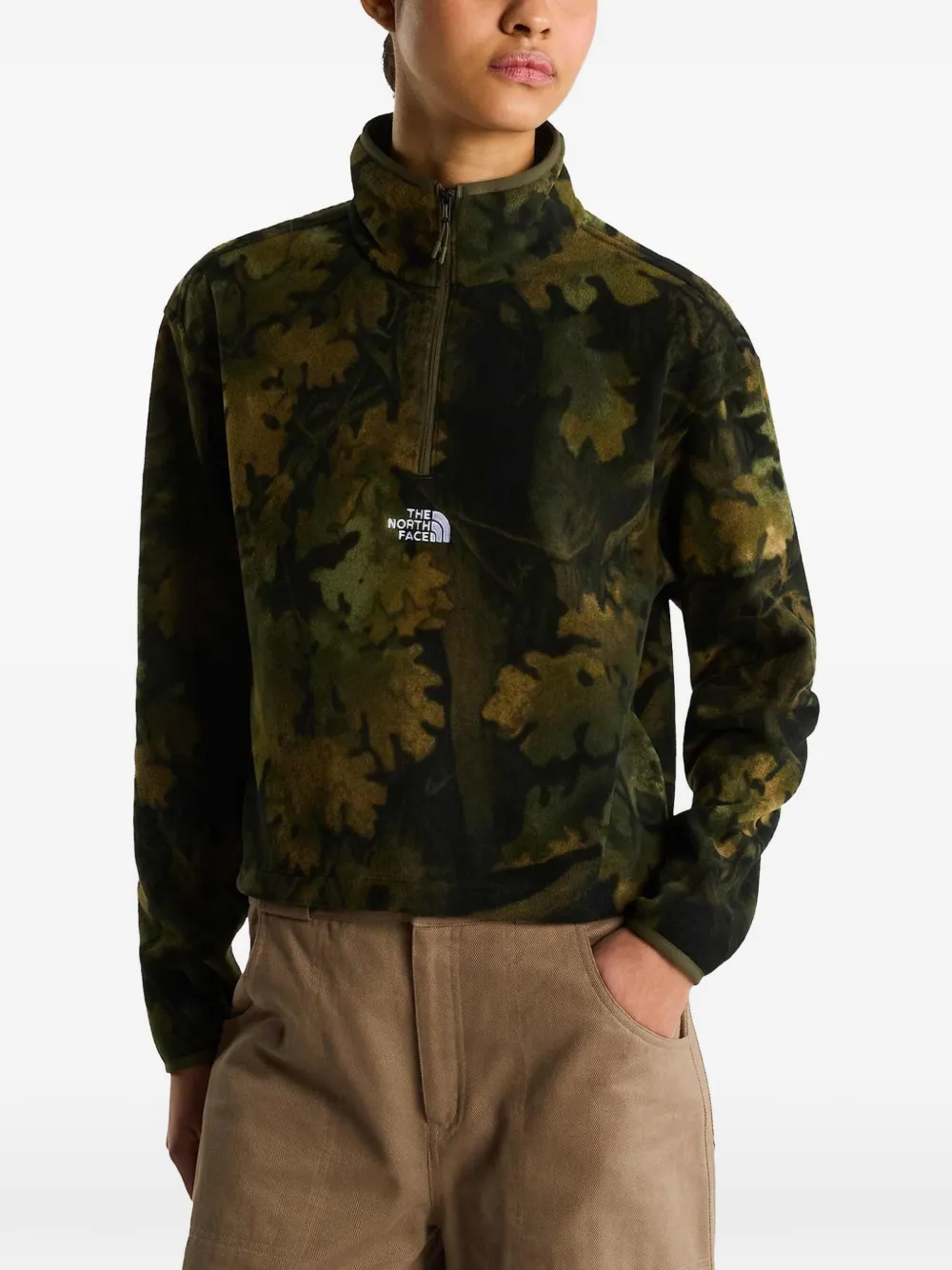 The North Face Glacier Novelty logo-printed 1 4 zip fleece Groen