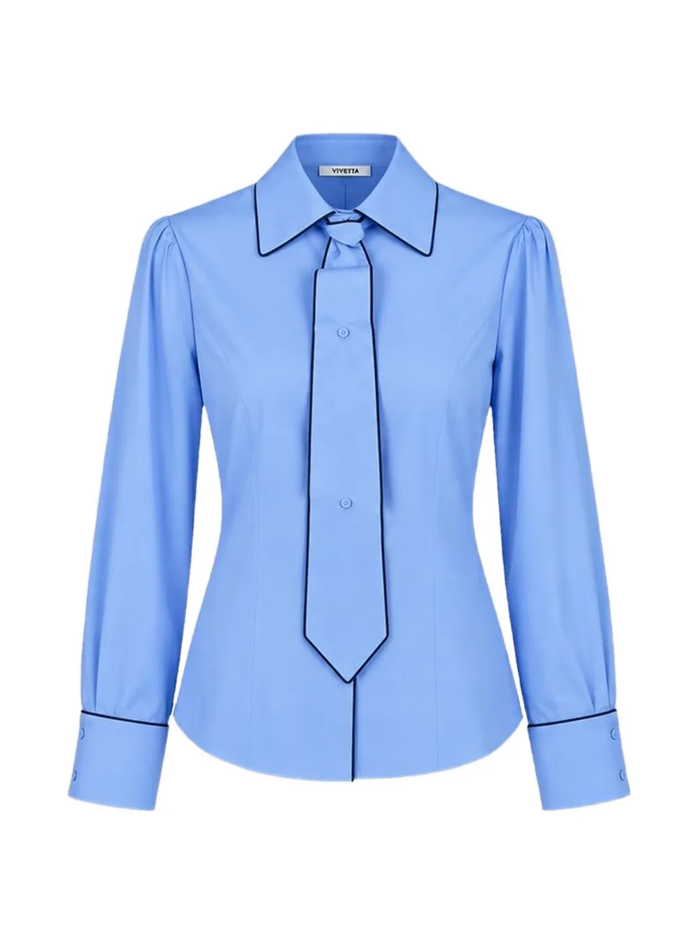 Vivetta tie-detail contrast-trim shirt