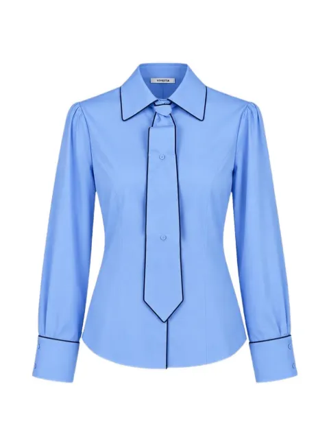 Vivetta tie-detail contrast-trim shirt