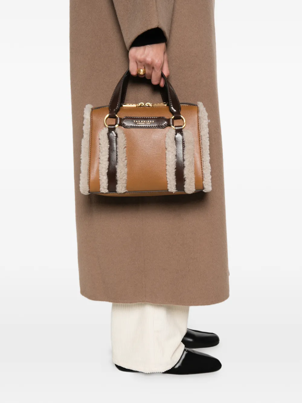The Bridge Leren shopper Bruin