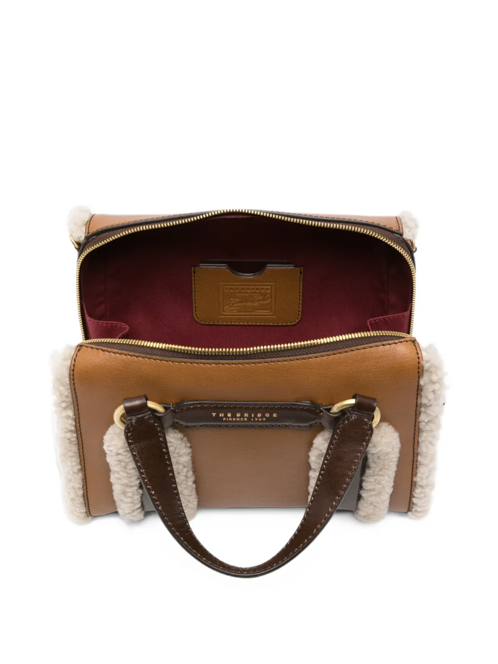The Bridge Leren shopper Bruin