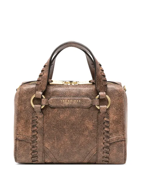 The Bridge Tote Bag in Craquelé-Optik mit Überwendlingsstich-Besatz