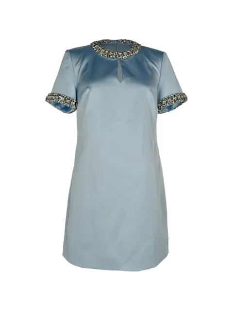 Self-Portrait crystal-embellished mini dress
