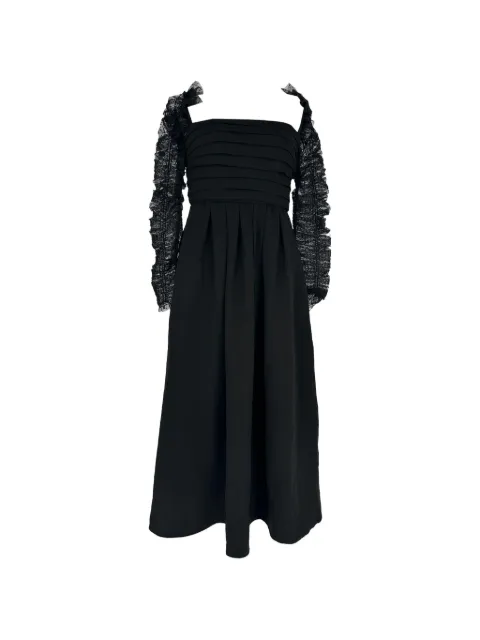 Self-Portrait Dot Mesh midi dress