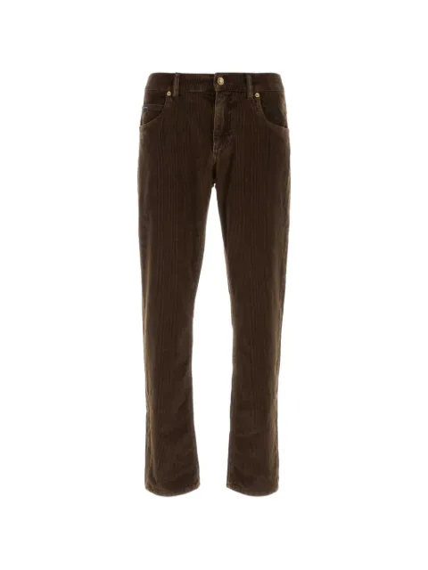 Dolce & Gabbana pantalones con cinco bolsillos y efecto de pana