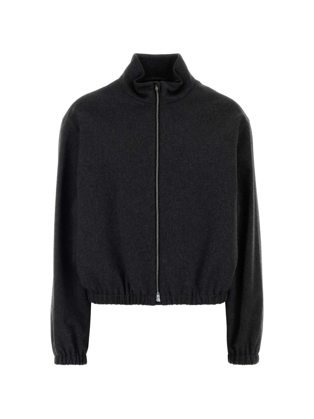 Jil Sander high-neck elasticated-hem jacket - Grigio