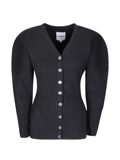 La Piscine ribbed-knit V-neck cardigan