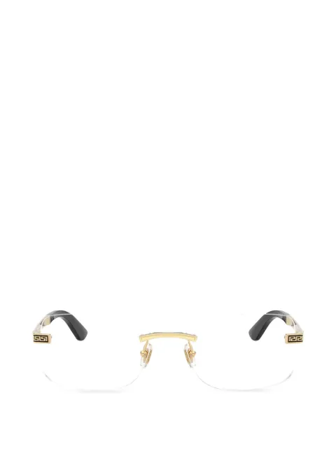 Versace Eyewear Armação de óculos retangular com padronagem Greca
