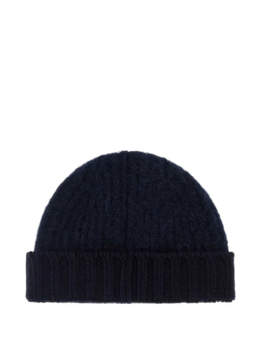 Stone Island N100009 ribbed baby alpaca-blend beanie Blauw