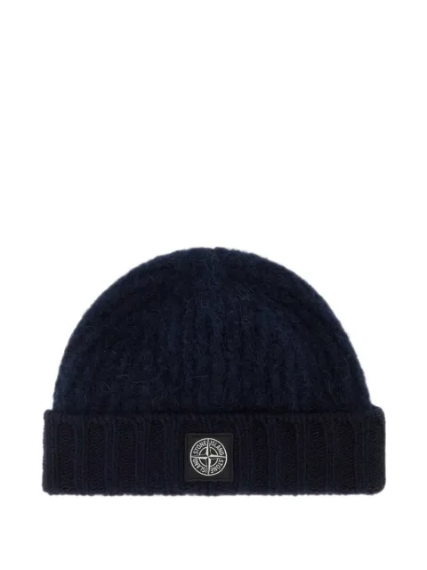 Stone Island N100009 ribbed baby alpaca-blend beanie