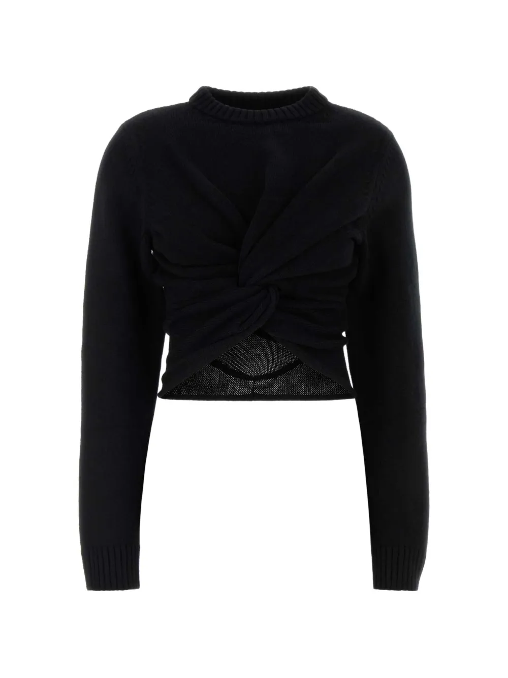 Balenciaga wool cropped sweater - Black