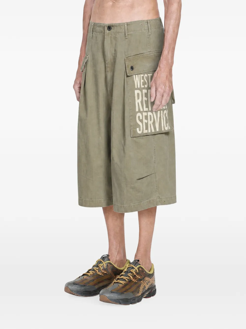 KAPITAL Jumbo Monkey cargoshorts Groen