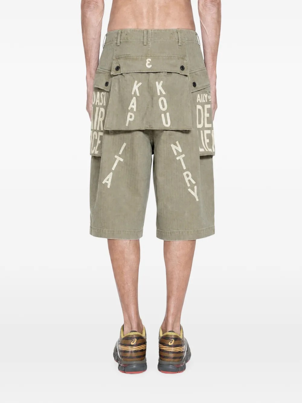 KAPITAL Jumbo Monkey cargoshorts Groen