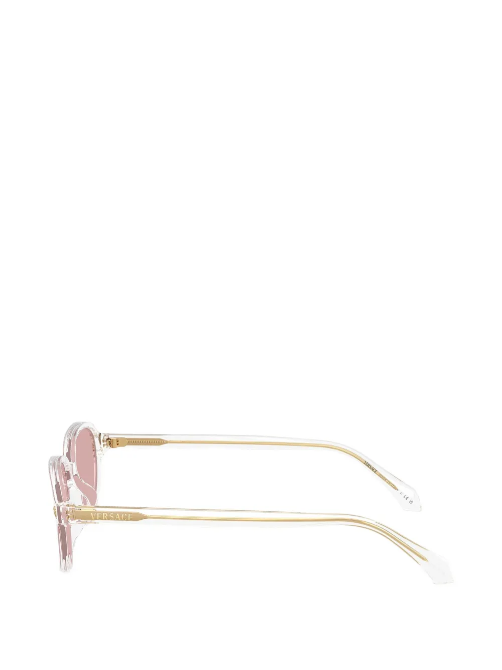 Versace Eyewear Zonnebril met rechthoekig montuur Wit