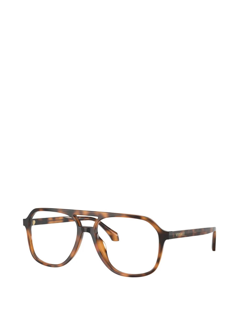 Versace Eyewear Bril met piloten montuur Bruin