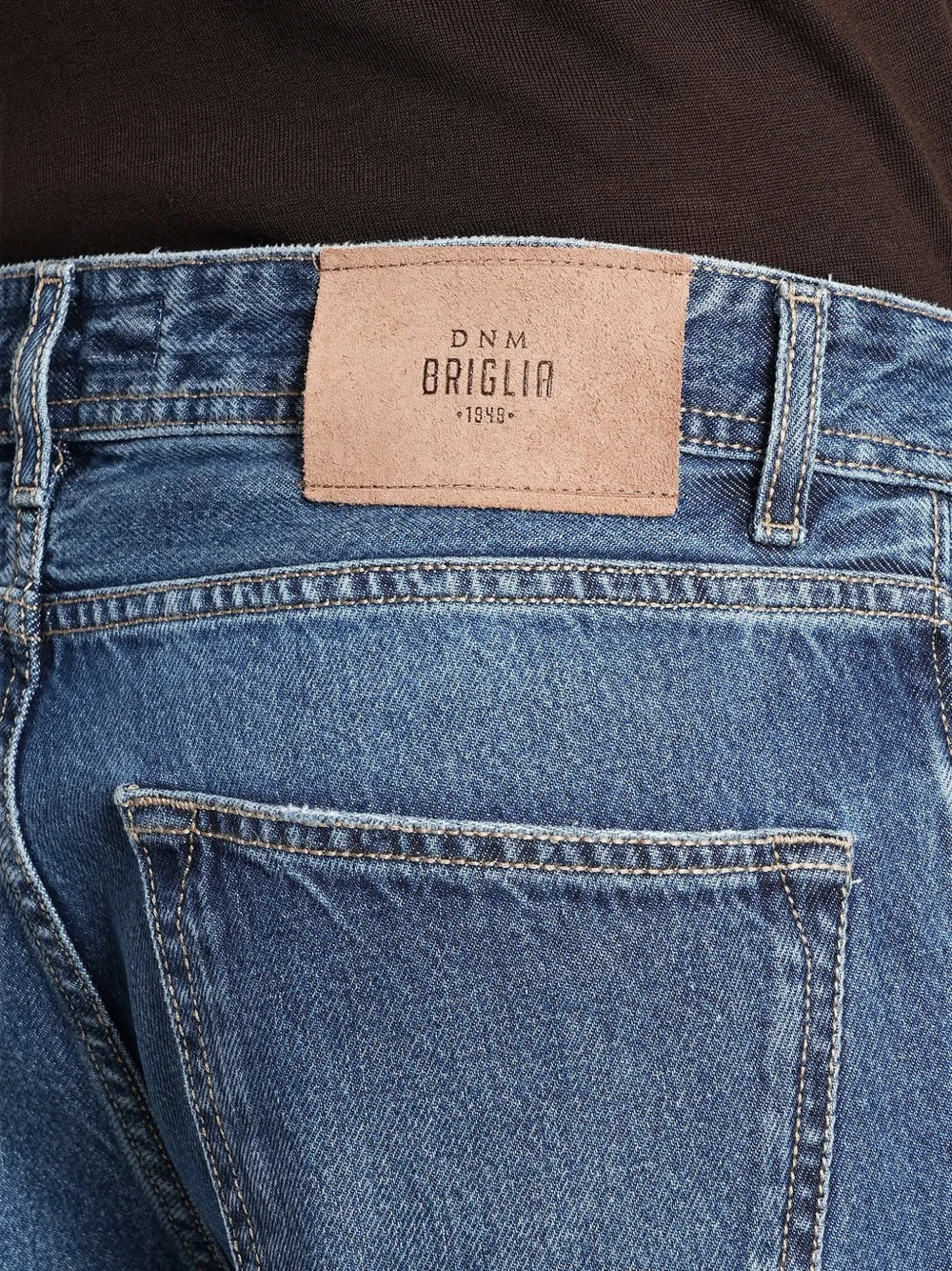 Briglia 1949 Dennis ruimvallende jeans met vervaagd effect Blauw