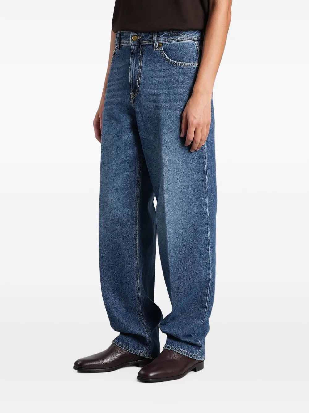 Briglia 1949 Dennis ruimvallende jeans met vervaagd effect Blauw