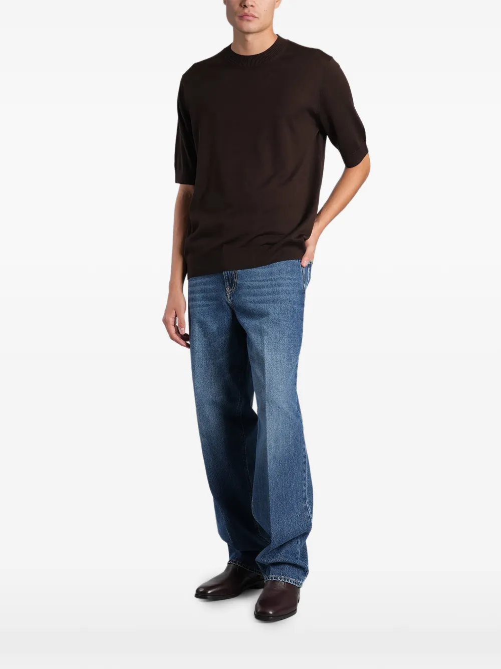 Briglia 1949 Dennis ruimvallende jeans met vervaagd effect Blauw