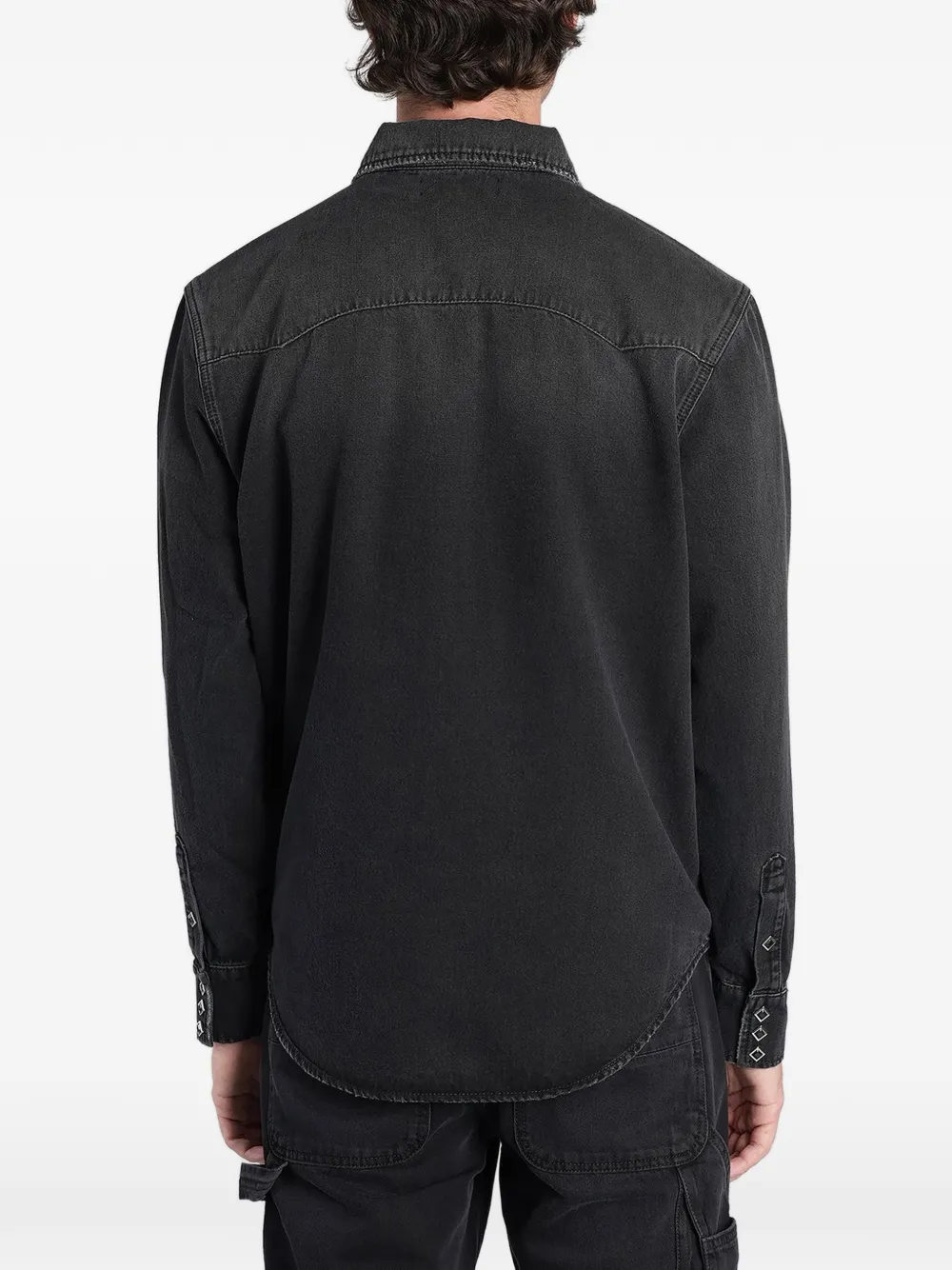 AMIRI Western denim overhemd met lange mouwen Zwart