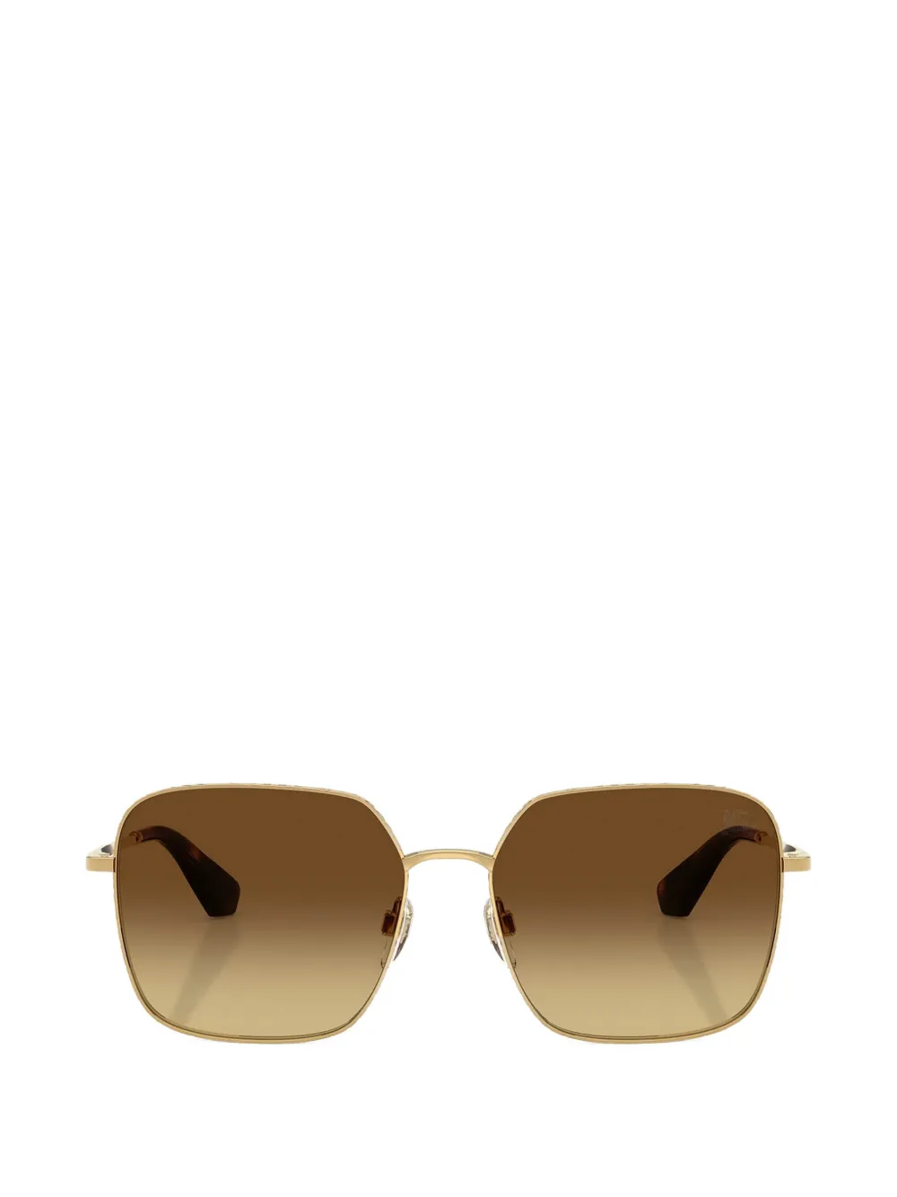 Burberry Eyewear Zonnebril met vierkant montuur en gegraveerde ruit Goud